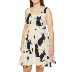 Cat Print Sleeveless Dress Zo24