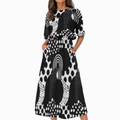 Polka Dot Midi Dress Zo12