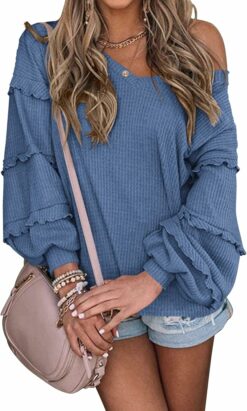 Ruffles Off Shoulder Tee ZO52