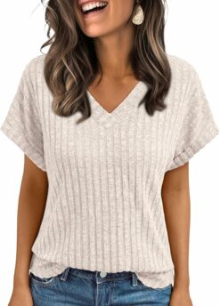 Short Sleeve V Neck Shirt ZO32