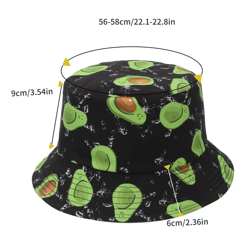 Avocado Cotton Bucket Hat Sun Hat - Image 6