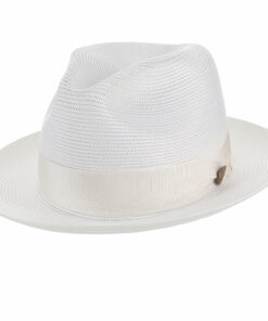Burgundy Straw Fedora Hat