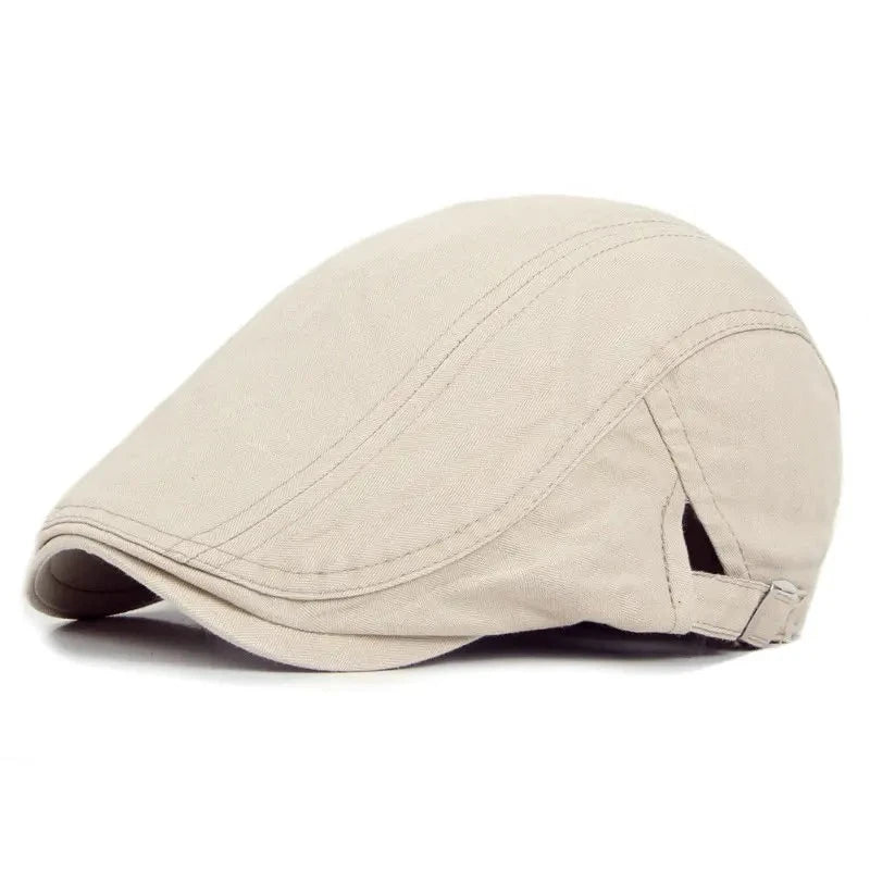 Casual Washed Cotton Spring Summer Flat Cap - Image 5