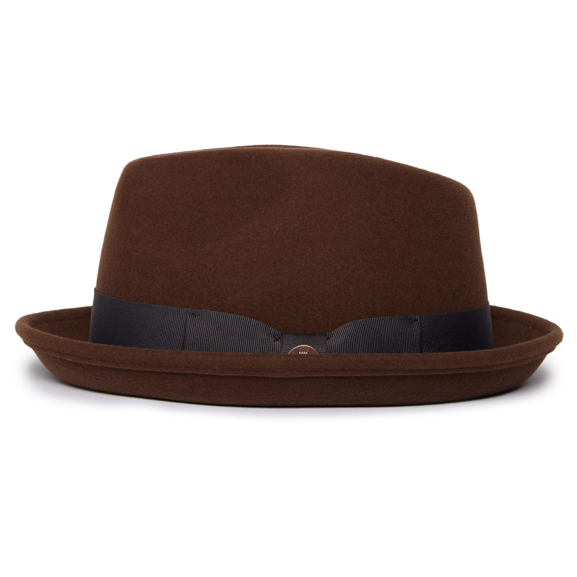 Classic Pork Pie Fedora Hat-Rust - Image 21