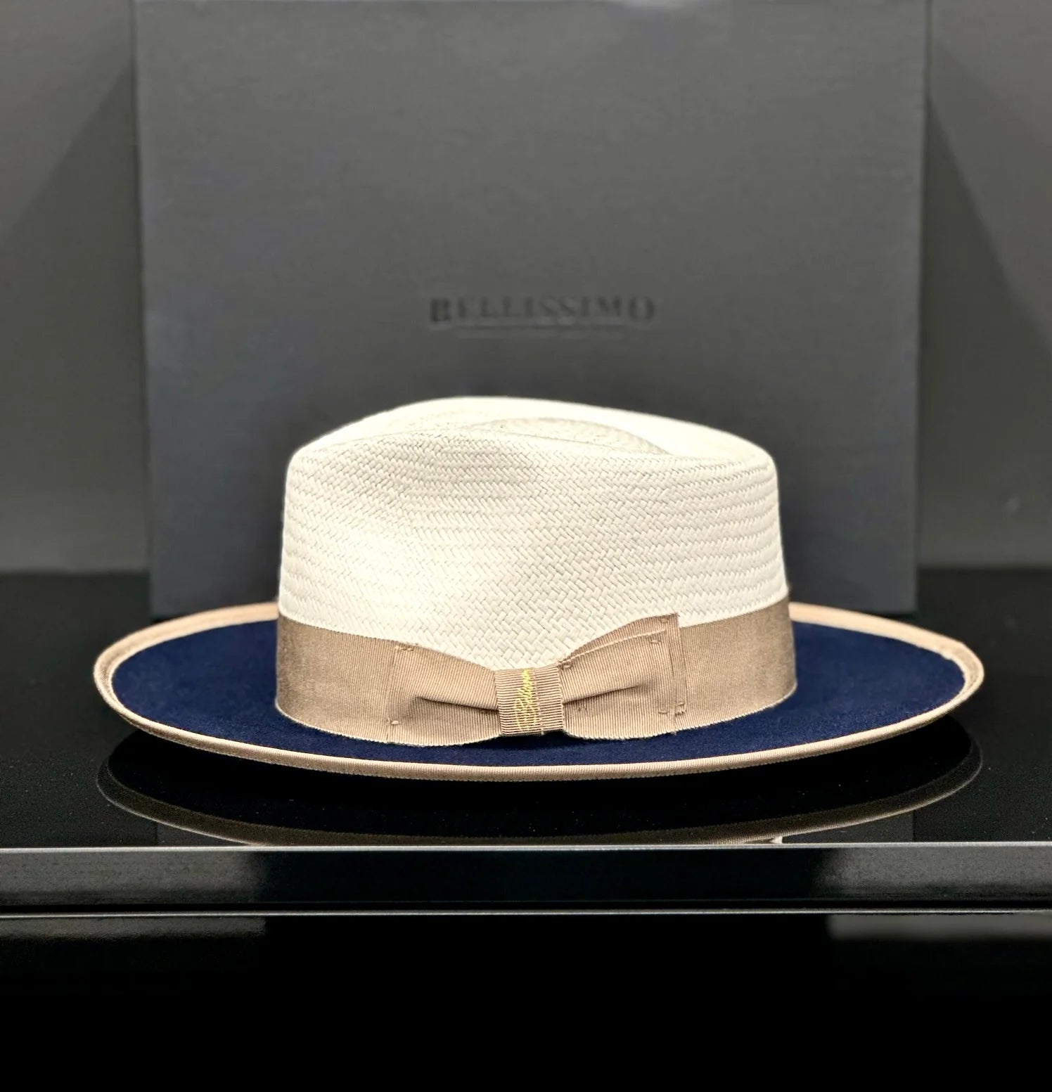 Effortless Class Two Stone Straw Felt Fedora Hat - Image 4