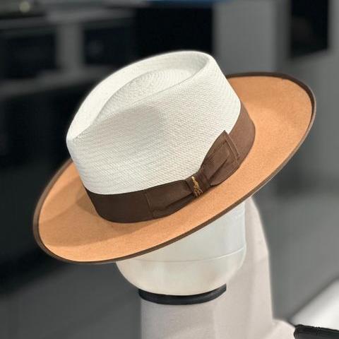 Effortless Class Two Stone Straw Felt Fedora Hat - Image 7