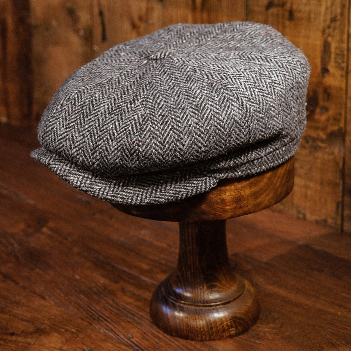 Eight-piece brown wool versatile newsboy cap - Image 4