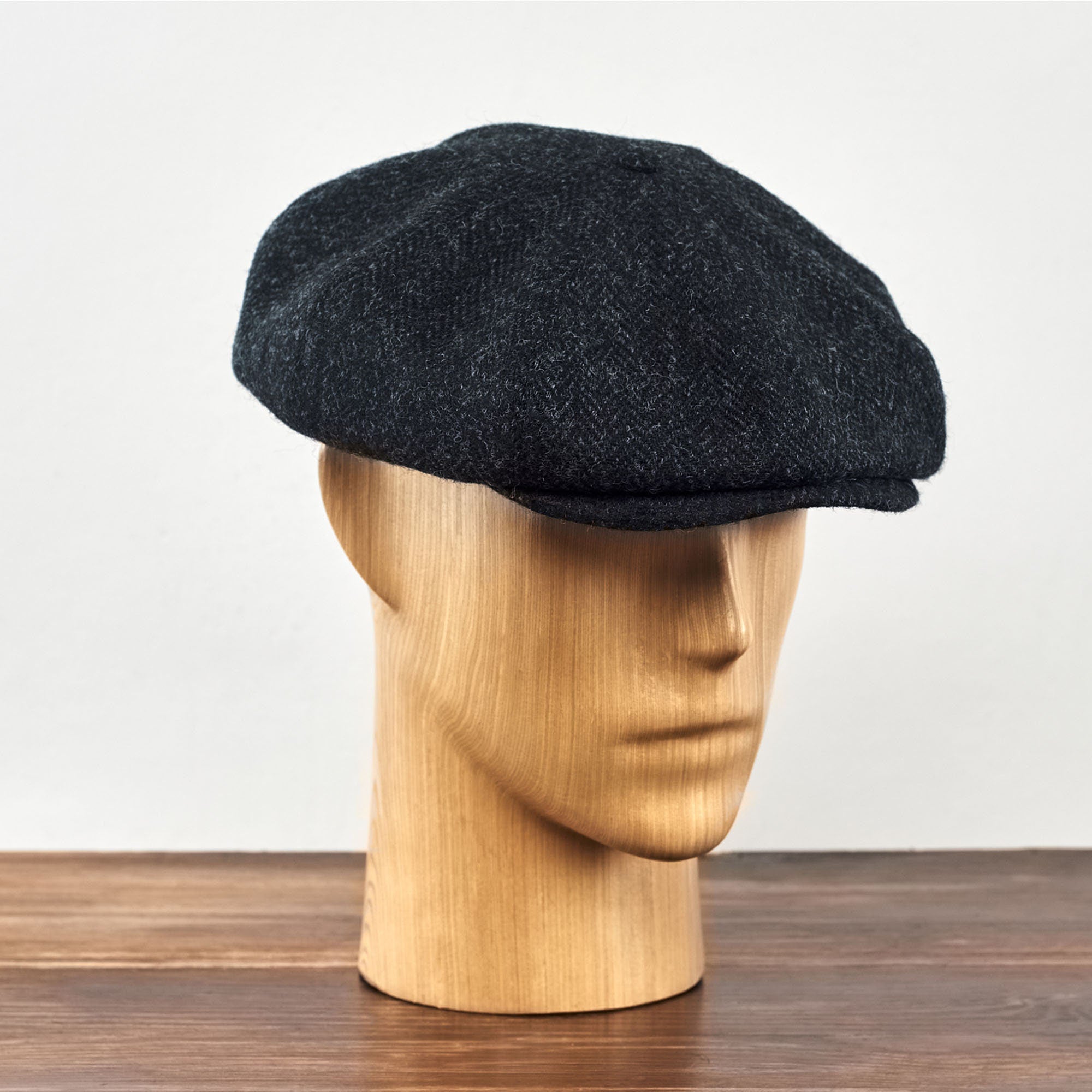 Eight Piece Cap Tweed-Black - Image 2