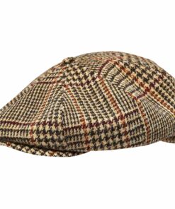 Eight Piece Wool Newsboy Cap-Crown Beige
