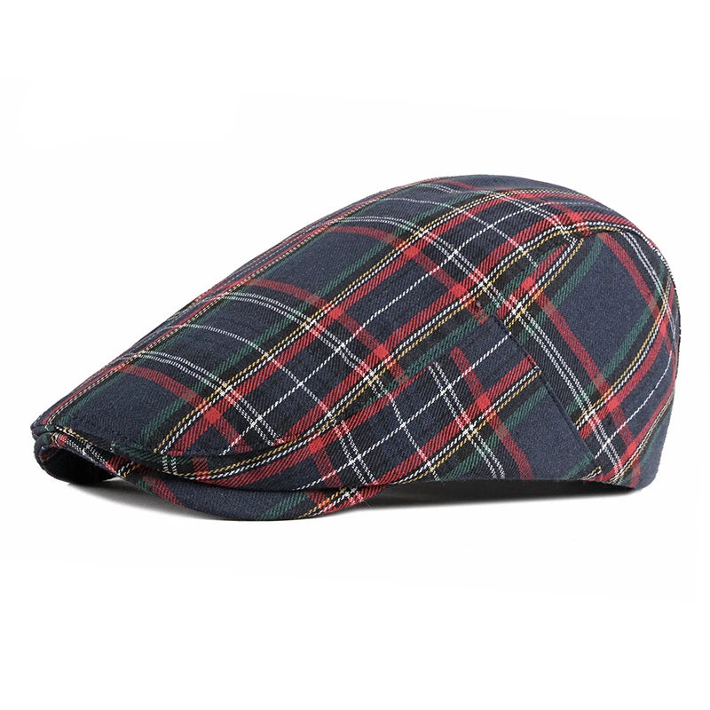 Fashion Fine Stripe Lattice Flat Cap - Image 4