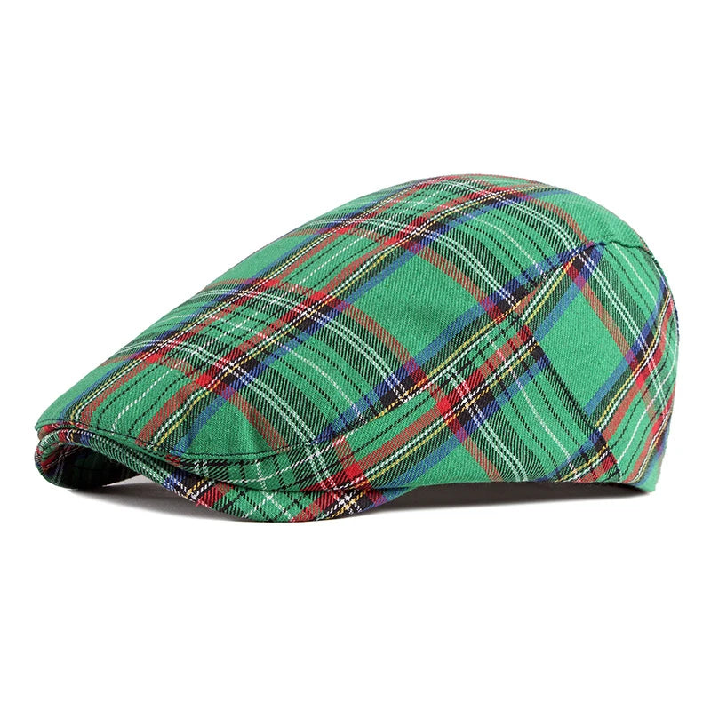 Fashion Fine Stripe Lattice Flat Cap - Image 2