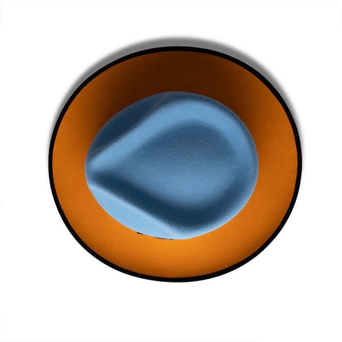 Felt Two Tone Fedora Hat - Image 3