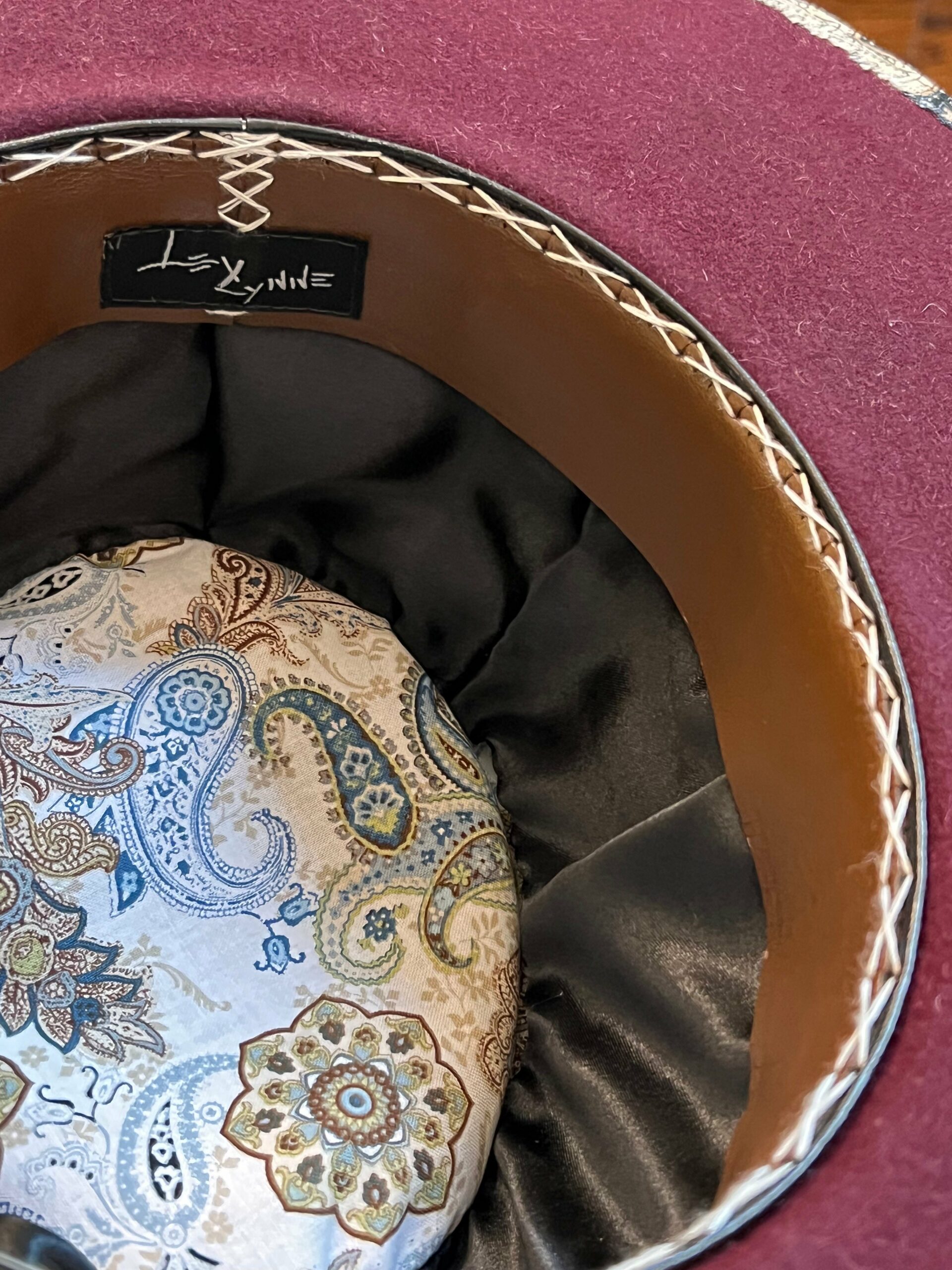 Mulled Wine Vintage Felt Wide Brim Hat - Image 5