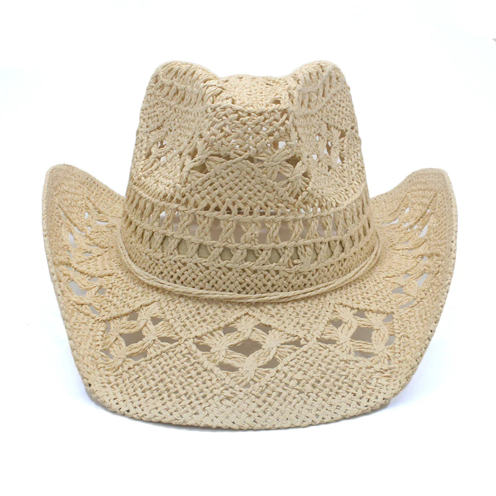 Rustic Elegance Straw Cowboy Hat - Image 2