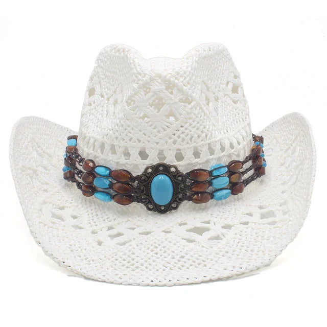 Rustic Elegance Straw Cowboy Hat - Image 6
