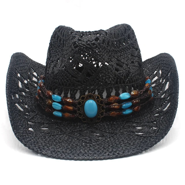 Rustic Elegance Straw Cowboy Hat - Image 7