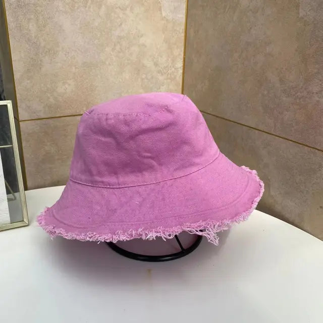 Soft Raw Hem Bucket Hat - Image 9