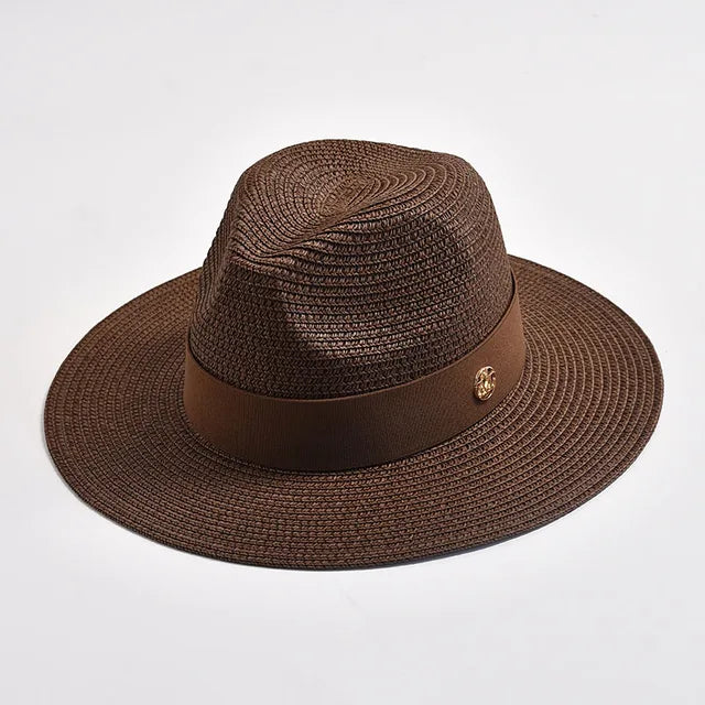 Straw Hats Panama Ribbon Decoration Elegant Luxury Straw Hat - Image 17