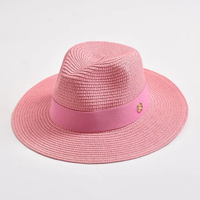 Straw Hats Panama Ribbon Decoration Elegant Luxury Straw Hat - Image 14