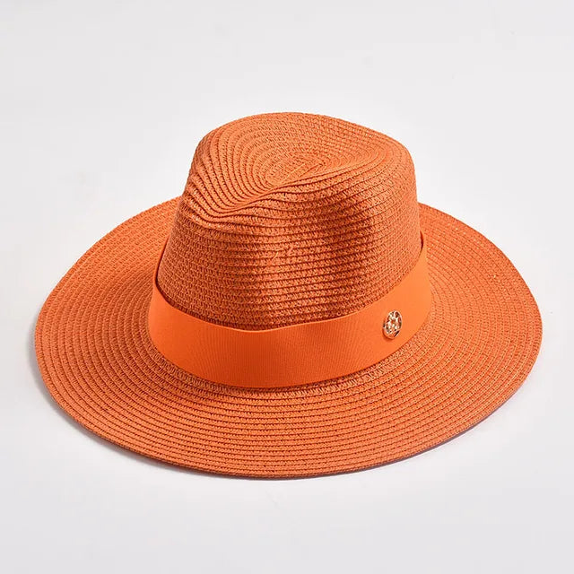 Straw Hats Panama Ribbon Decoration Elegant Luxury Straw Hat - Image 16