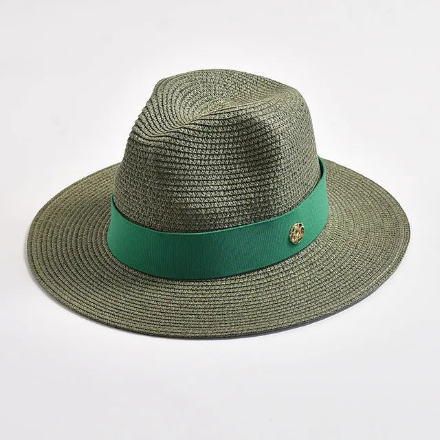 Straw Hats Panama Ribbon Decoration Elegant Luxury Straw Hat - Image 4