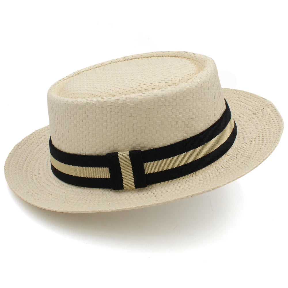 Straw Pork Pie Hats Summer Sunhat Boater hat - Image 7