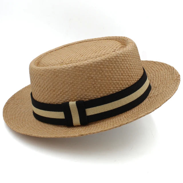 Straw Pork Pie Hats Summer Sunhat Boater hat - Image 2