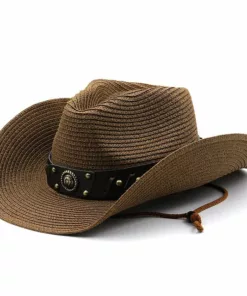 Straw Western Cowboy Hat Wide Brim