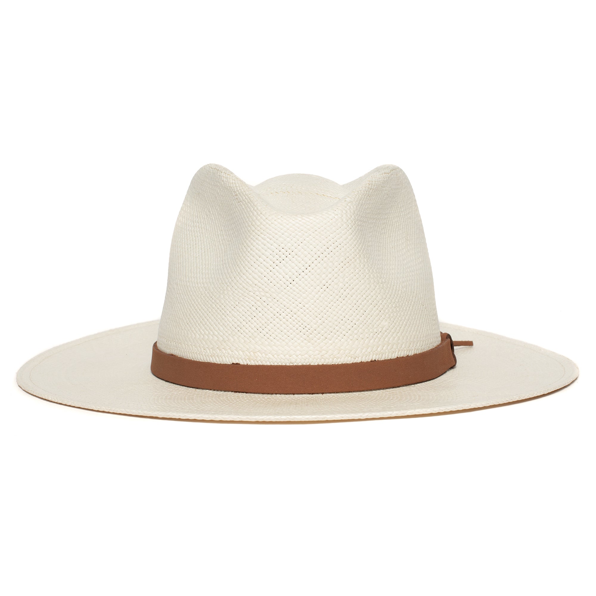 Summer Straw Fedora Hat-White - Image 2