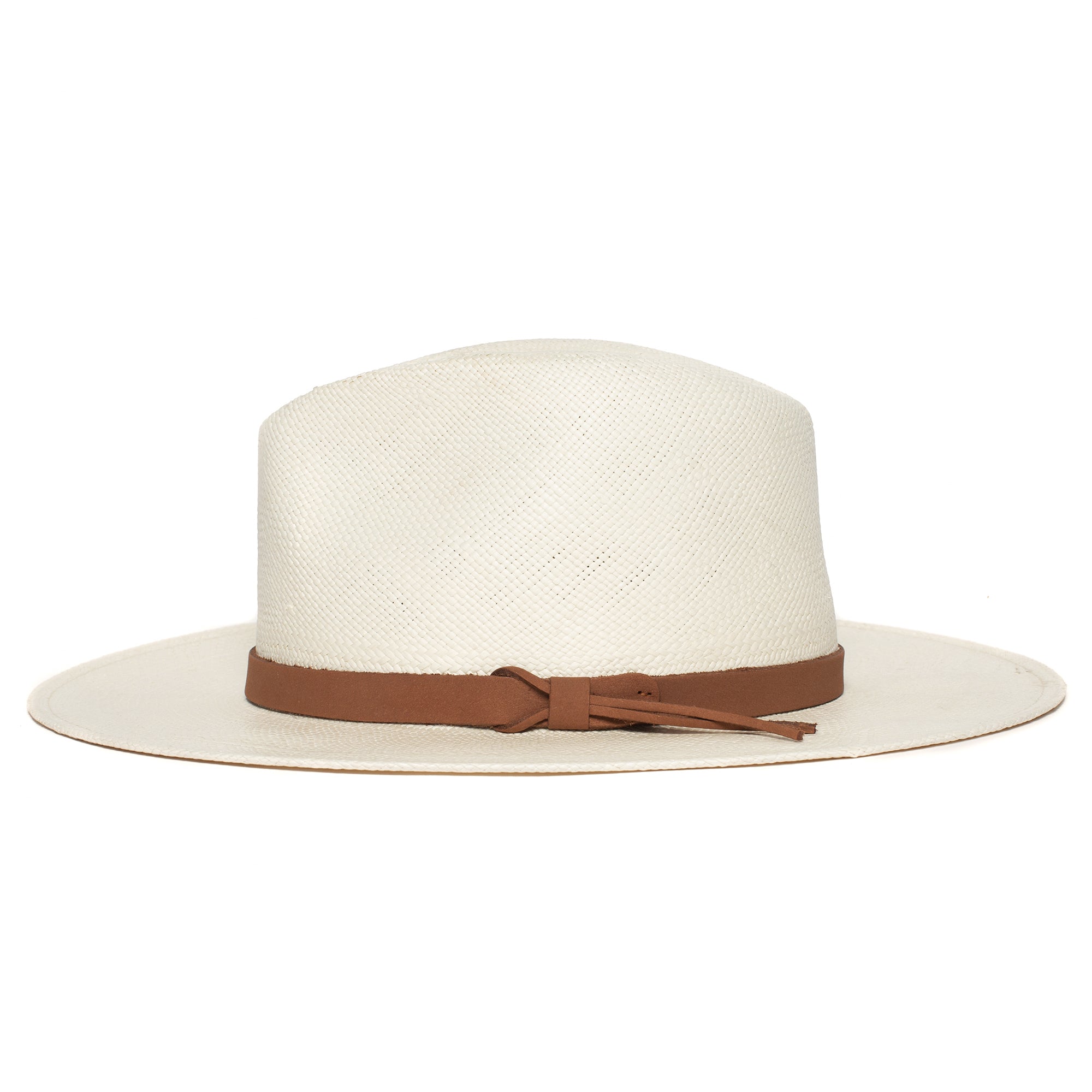 Summer Straw Fedora Hat-White - Image 3