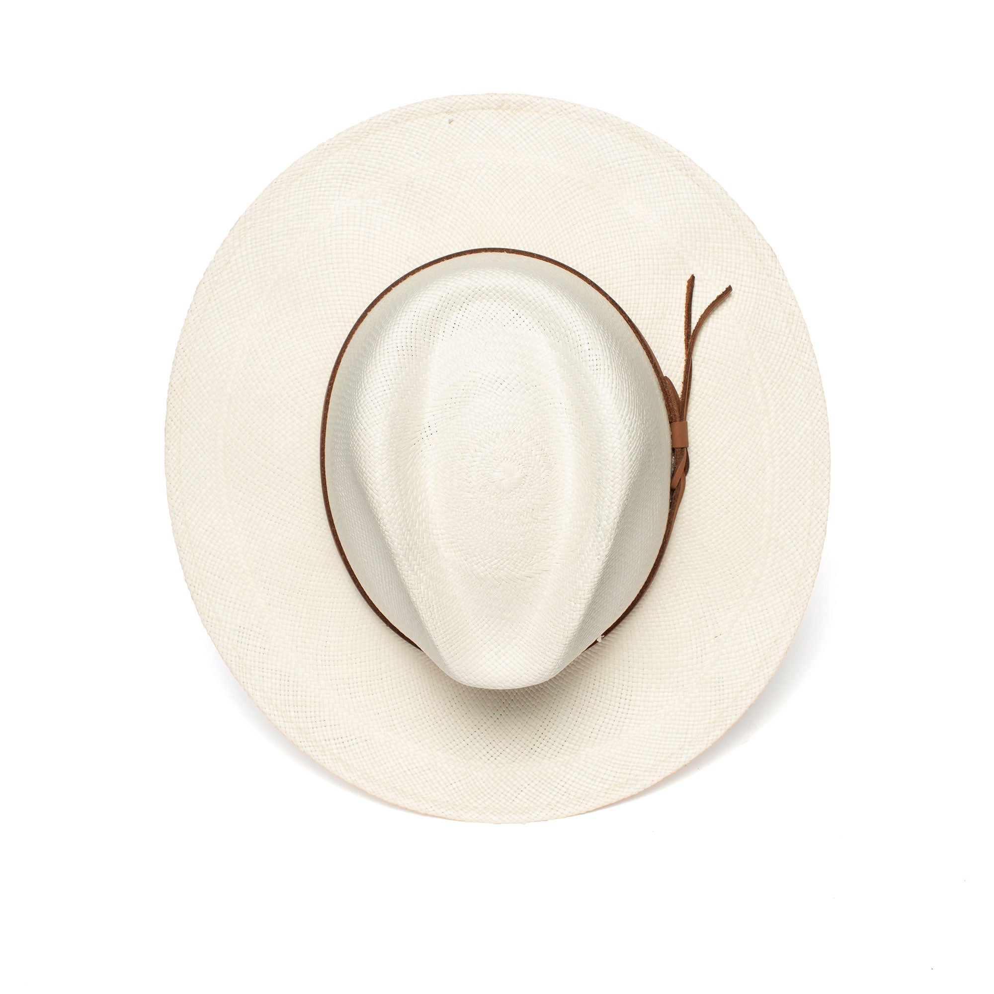 Summer Straw Fedora Hat-White - Image 4