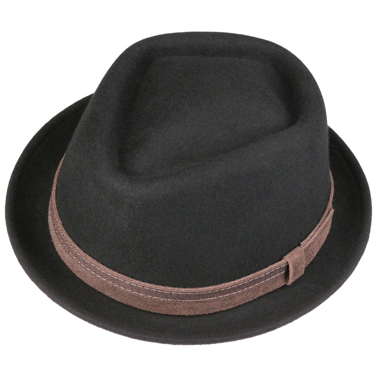 Timothy Diamond Crown Wool Fedora Hat - Image 2