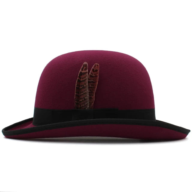 Trilby Feather Band Bowler Hats - Image 12