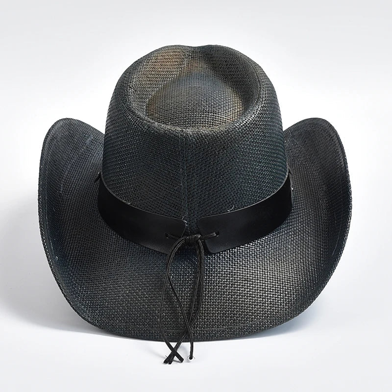 Vintage Straw Western Cowboy Hat Jazz Hat - Image 4