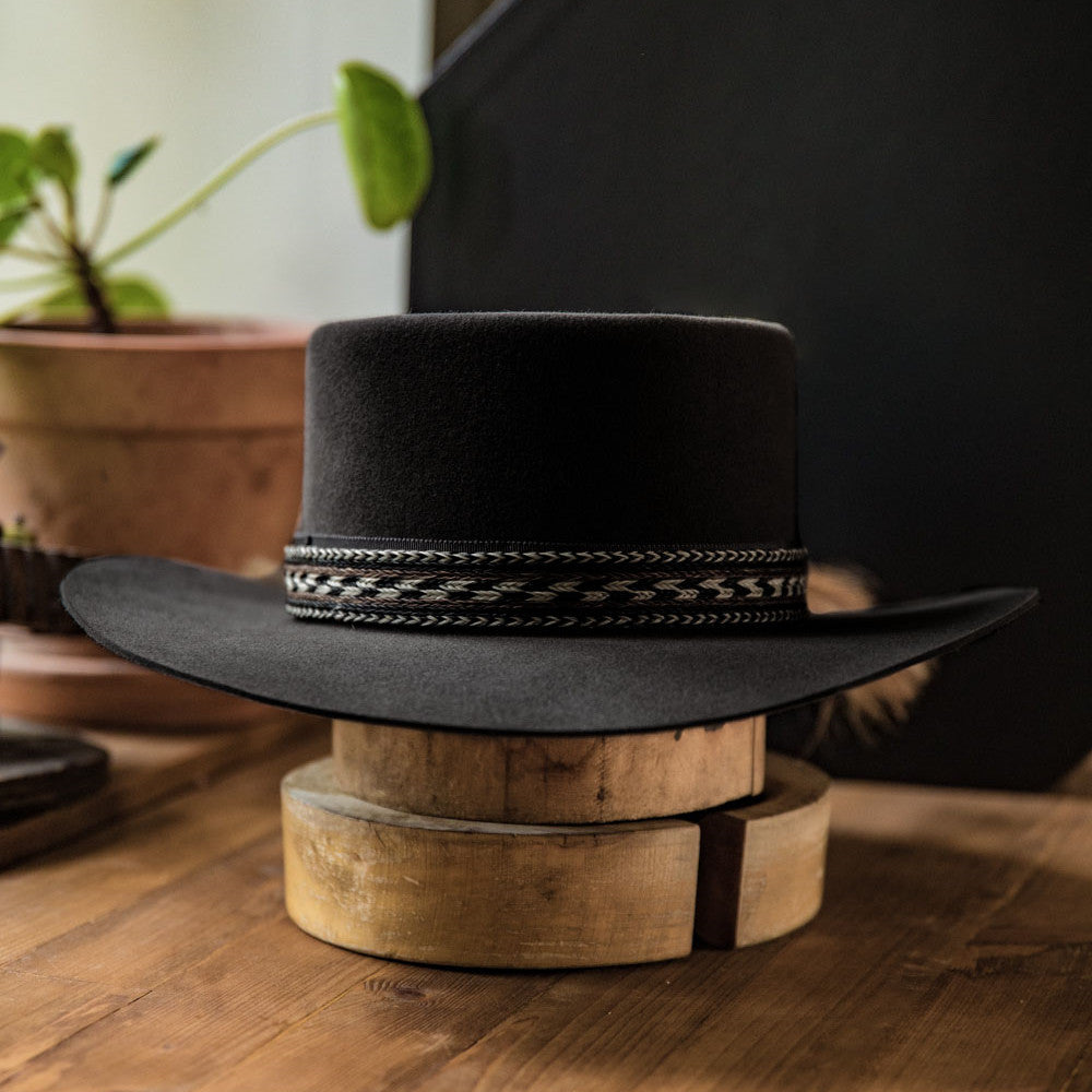 Western Wool Felt Pork Pie Hat - Image 3