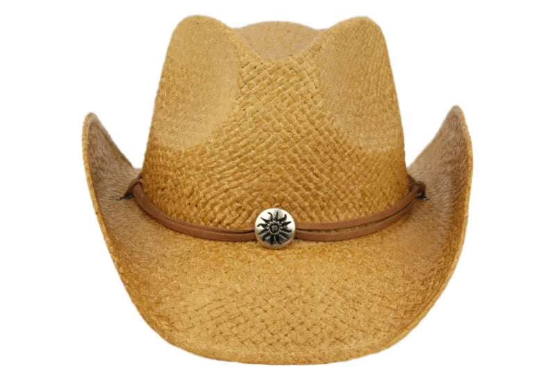 Wild West Classic Straw Shapeable Cowboy Hat - Image 2