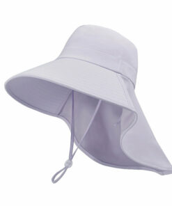 Women Outdoor Neck UV Protection Wide Brim Bucket Hat