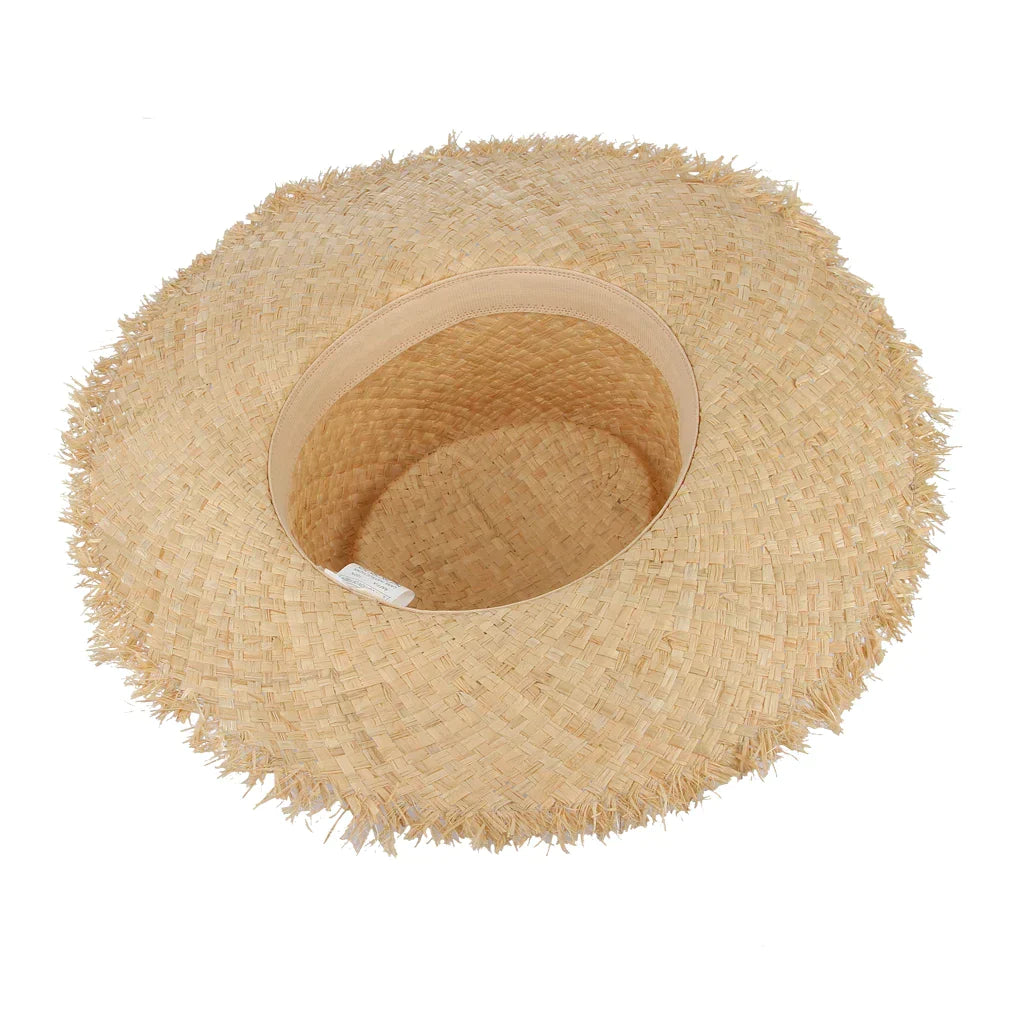 Women's Raffia Straw Sun Visor Hat Wide Brim Panama Style - Image 4