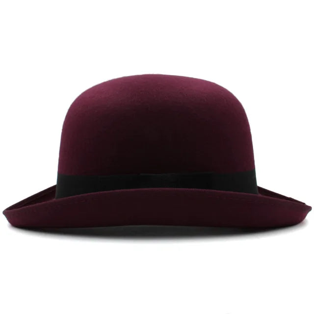 Wool Blend Oval Top Bowler Hats - Image 13