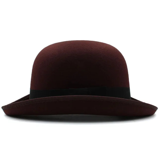 Wool Blend Oval Top Bowler Hats - Image 14
