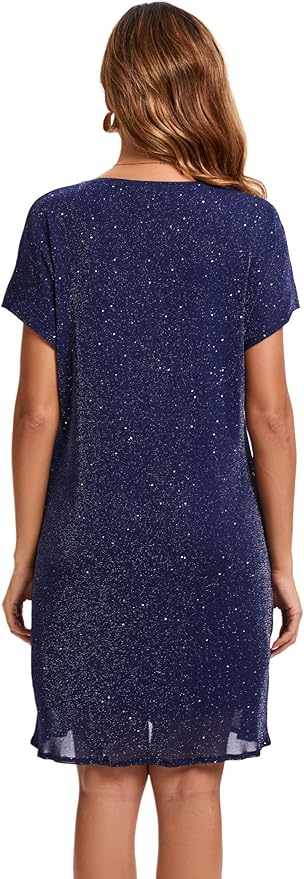 Casual Holiday Sparkly Party Dress ZO9 - Image 2