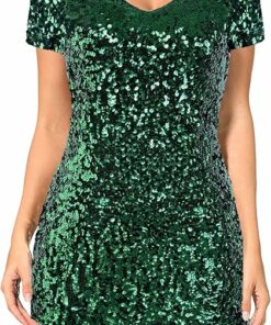 Glitter Short Sleeve Dress ZO18