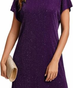 Purple Sparkly Party Dress ZO11