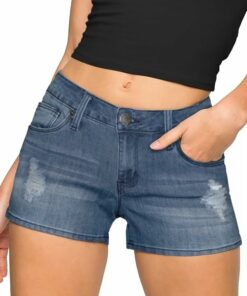 Womens Casual Denim Shorts ZO46