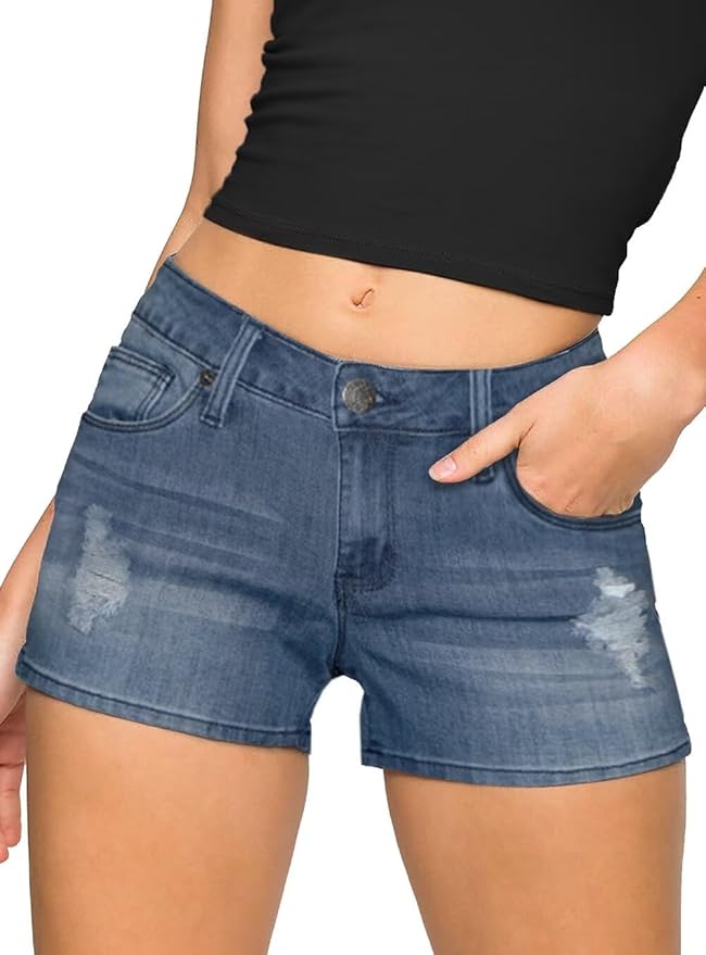 Womens Casual Denim Shorts ZO46