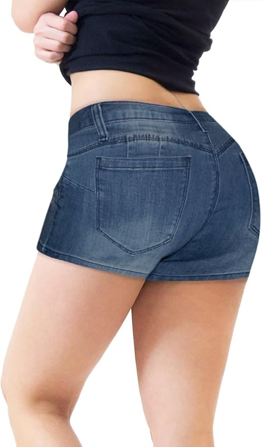 Womens Casual Denim Shorts ZO46 - Image 2