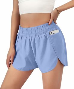 Women's Sky Blue Running Shorts ZO39