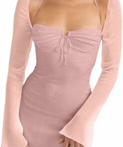 Baby Pink Party Mini Dress ZO28