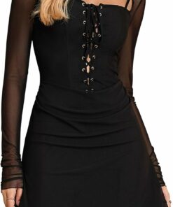 Trendy Bodycon Corset Mini Dress ZO49