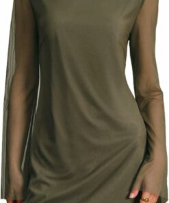 Boat Neck Long Sleeve Cocktail Dress ZO80